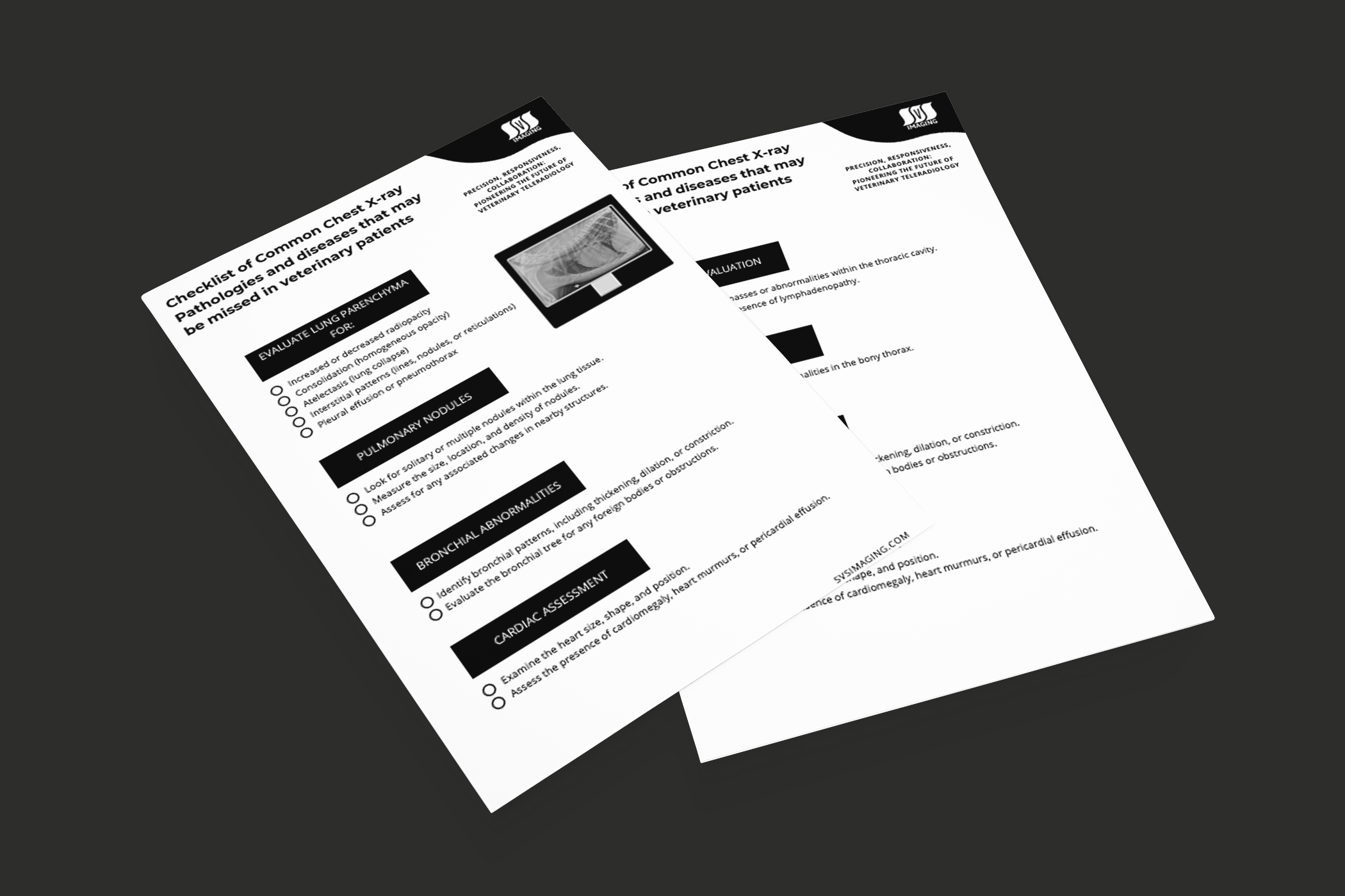 Checklist of Common Chest Xray Pathologies and diseases that may be